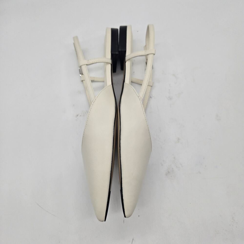 Everlane THE STUDIO SLINGBACK FLAT shoes size 8 ivory cream pointed toe New - Picture 5 of 11